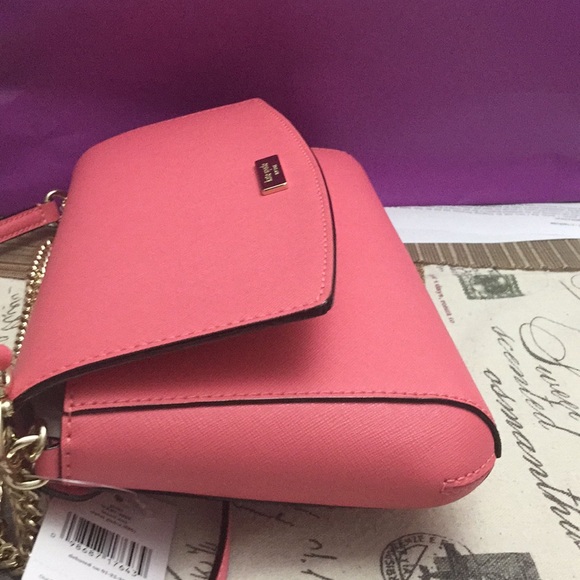NWT Kate Spade Pink / Gold Crossbody Purse! - Picture 7 of 8